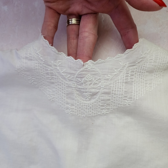 CASTER & CO x VINTAGE 40s delicately embroidered blouse / under‎ shirt size 1Y - Picture 4 of 10